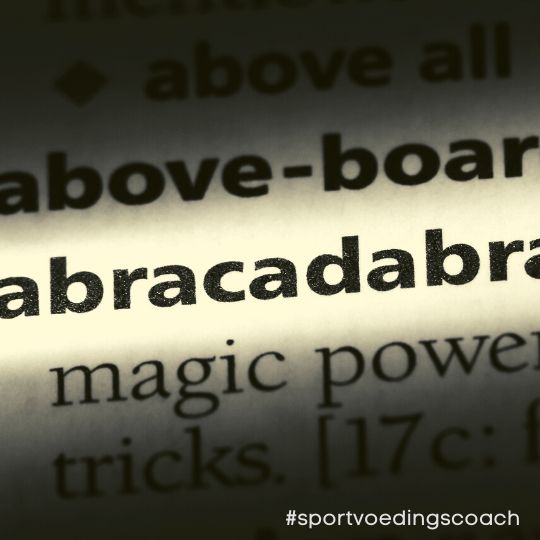 Abracadabra Simsalabim - Sportvoedingscoach.eu - André Mostard
